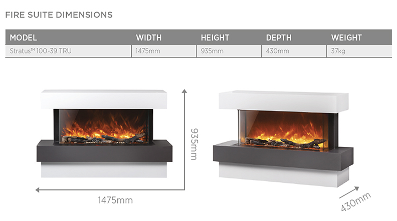 Rayburn Tru View 100 Suite Dimensions