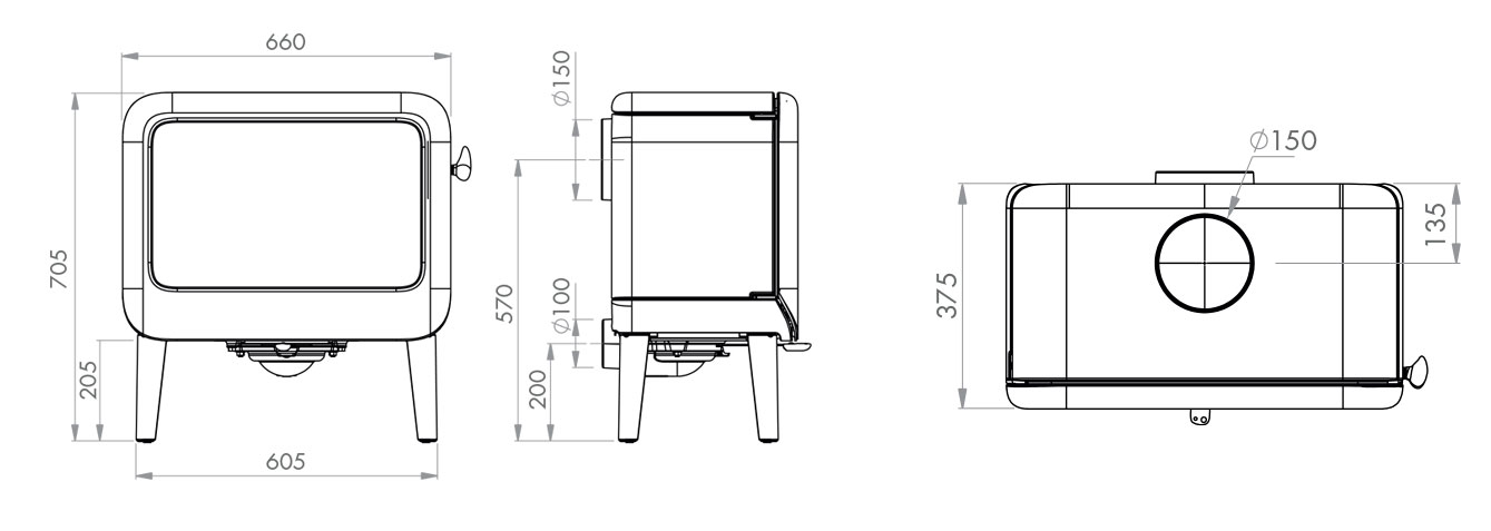 Dovre Rock 500 Stove Sizes