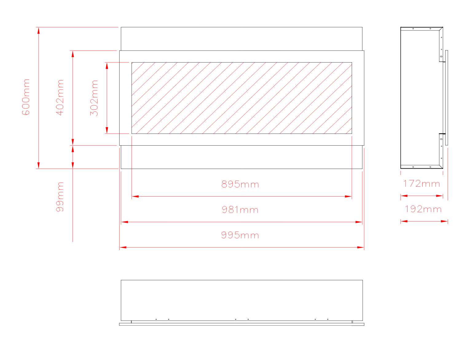 Rayburn Stratus 100 Slim Fire Sizes