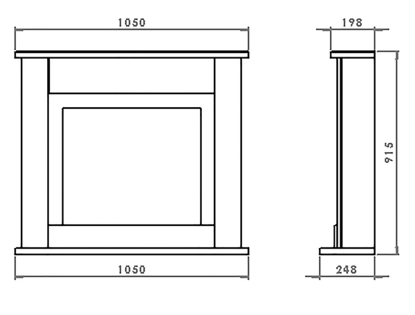 Suncrest Middleton Fireplace Sizes