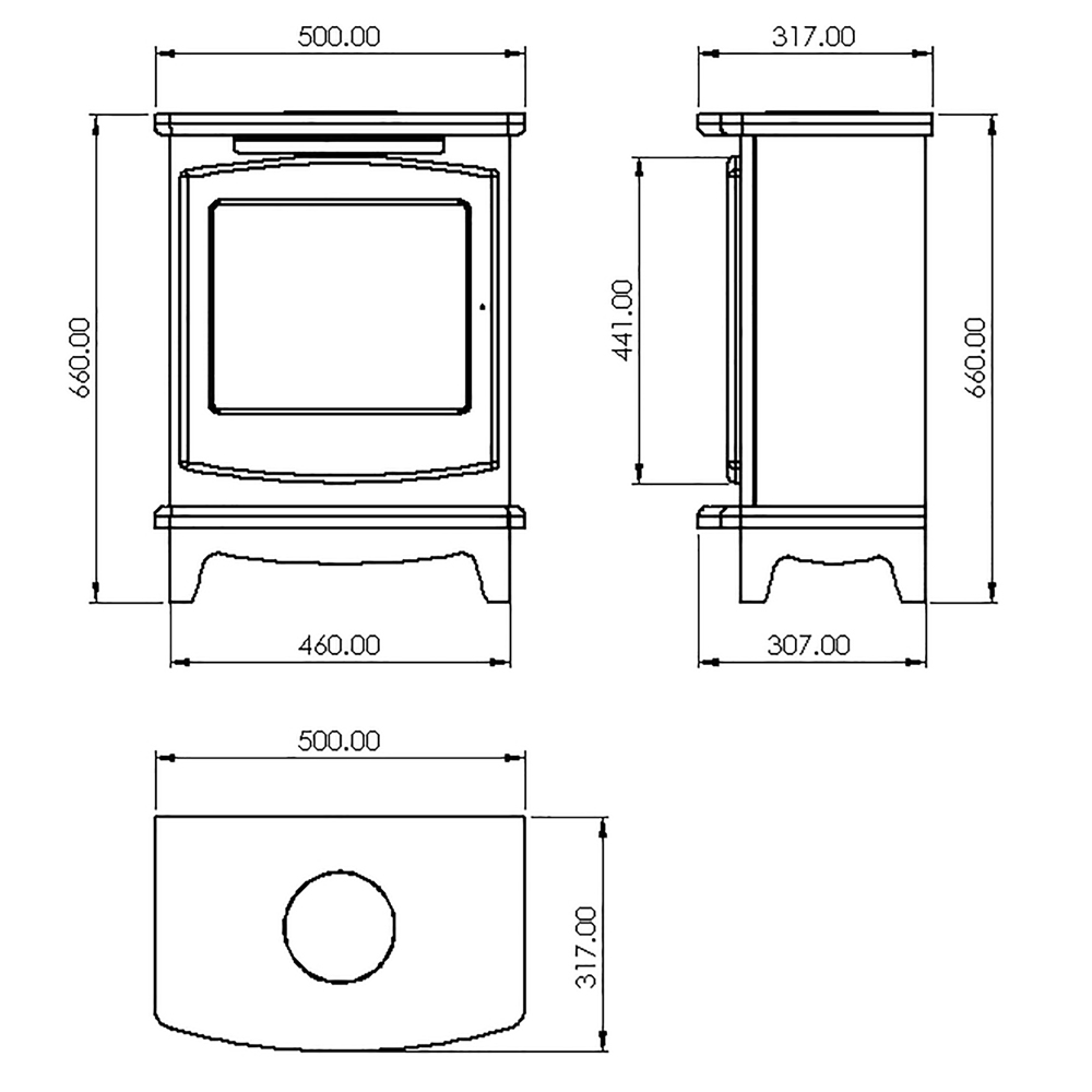 Suncrest Mitford Stove Dimensions