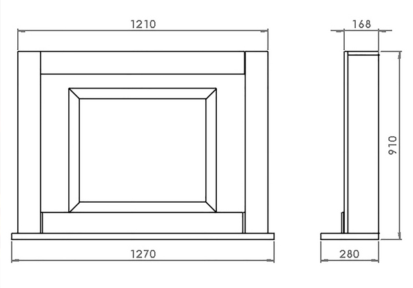 Suncrest Romney Fireplace Dimensions