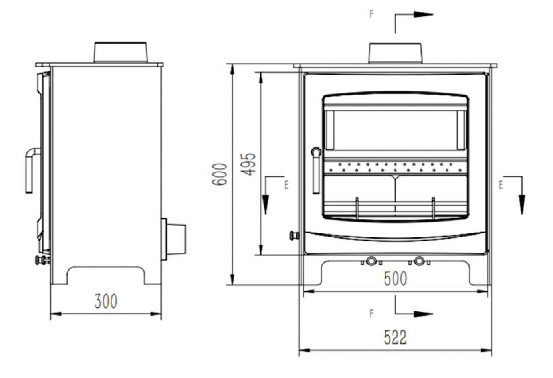 Turing XL Stove SIzes