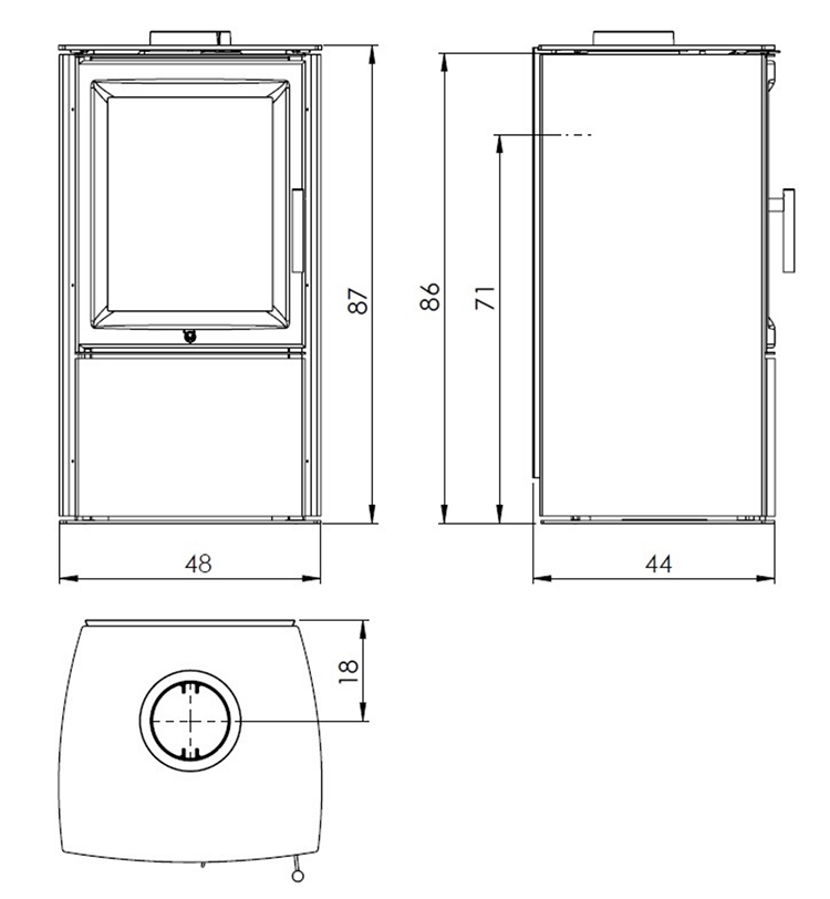 Varde Ovne Aura 3 Stove Dimensions
