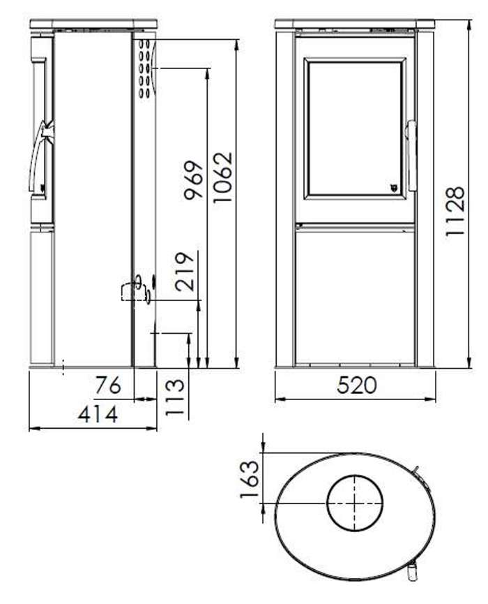 Varde Ovne Shape 2 Woodburning Stove Sizes