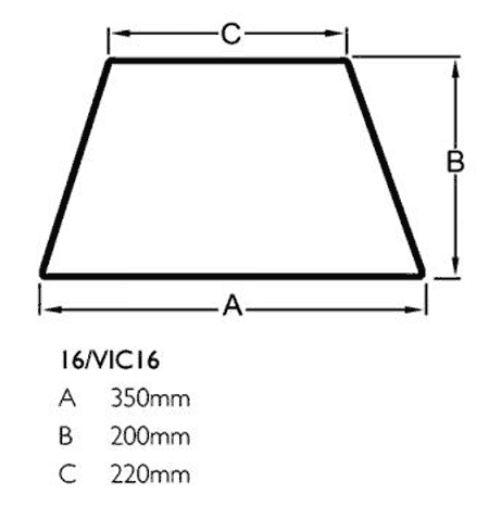 Verine Accailm 16" Tapered Gas Fire Sizes