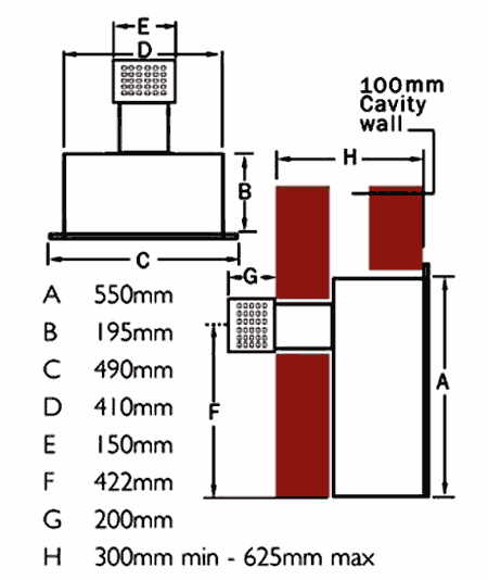 Verine Alpena Balanced Flue Gas Fire Sizes