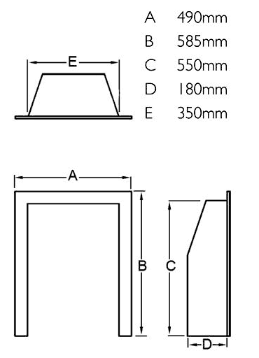 Verine Frontier Radiant Gas Fire Sizes