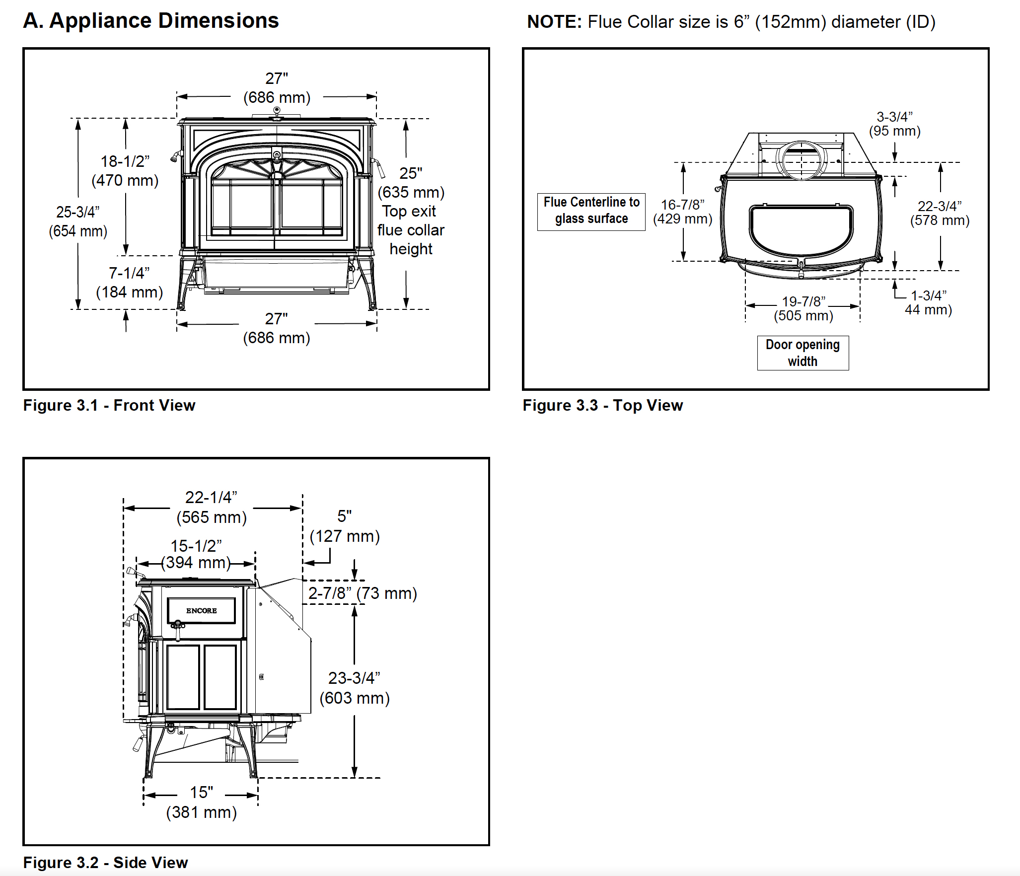 Vermont Castings Encore Wood Burning Stove Sizes