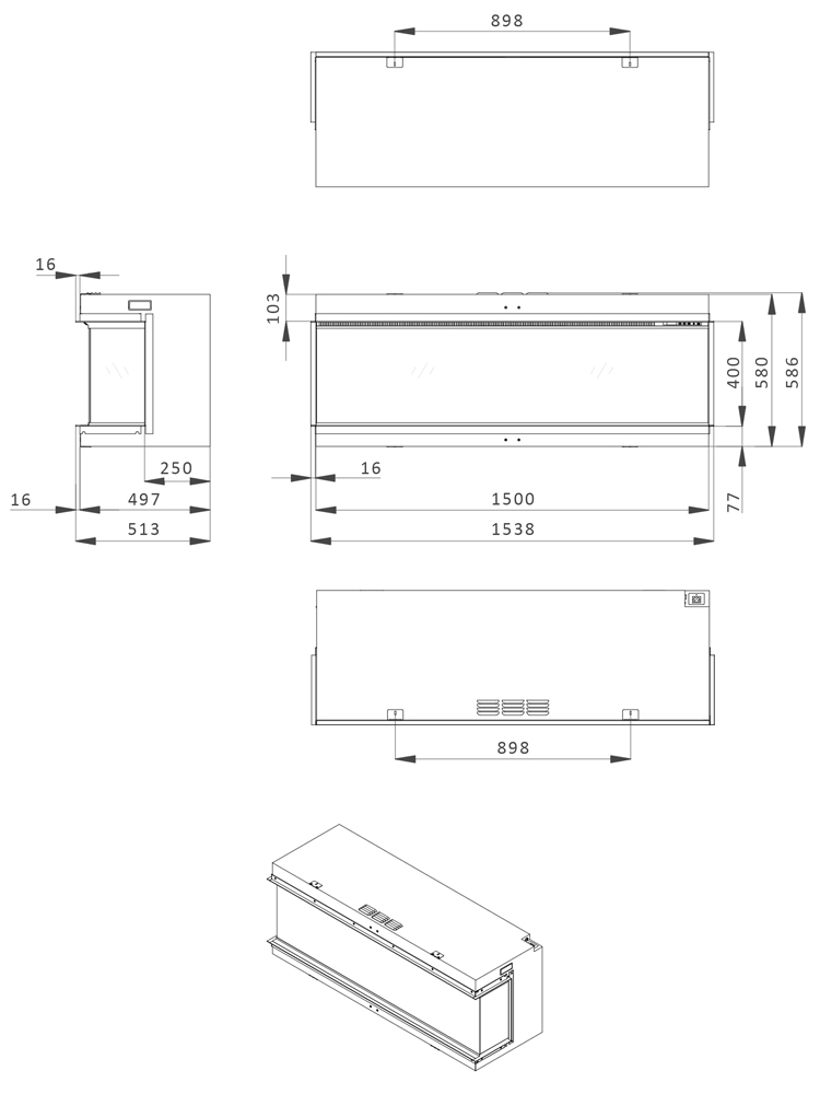 Solus iX15 Fire Sizes