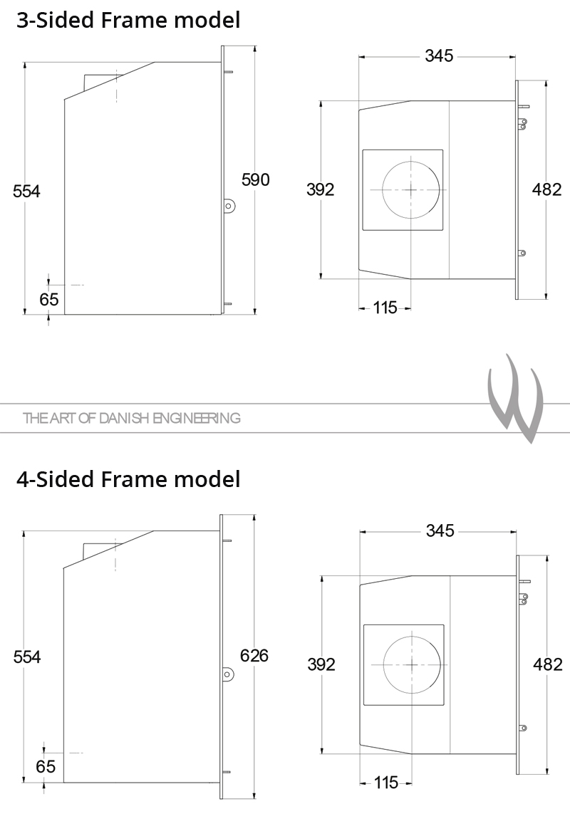 Uniq 35 Inset Stove Sizes | Westfire