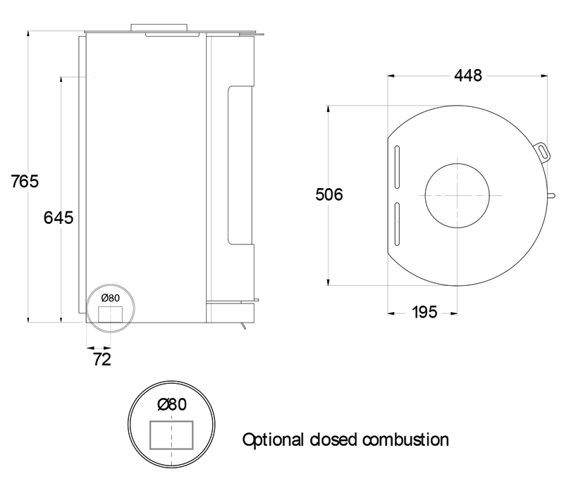 Wall Hunt Westfire Uniq 36 Log Burner Sizes