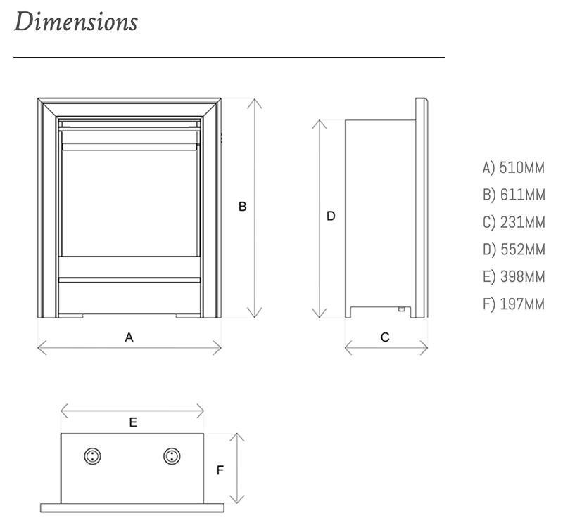 Ravel 400E Dimensions