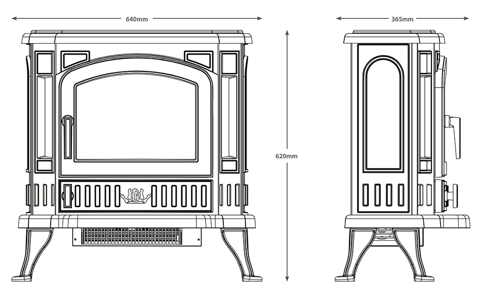 Winchester electric stove sizes