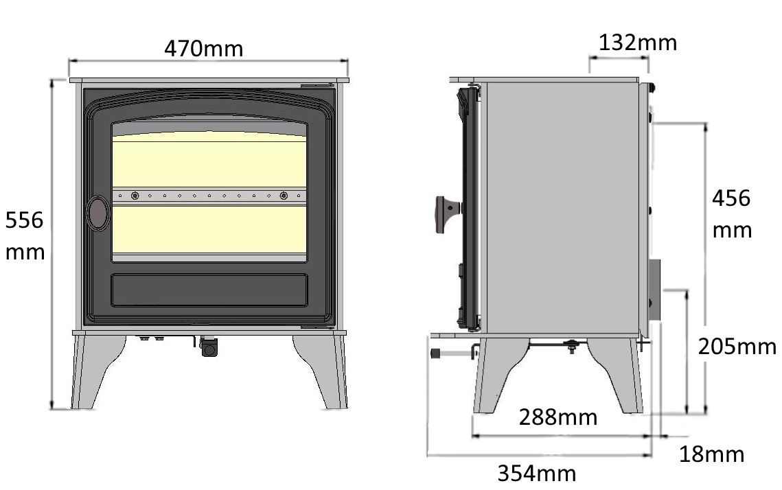 Hunter Herald 4 Eco Stove Sizes