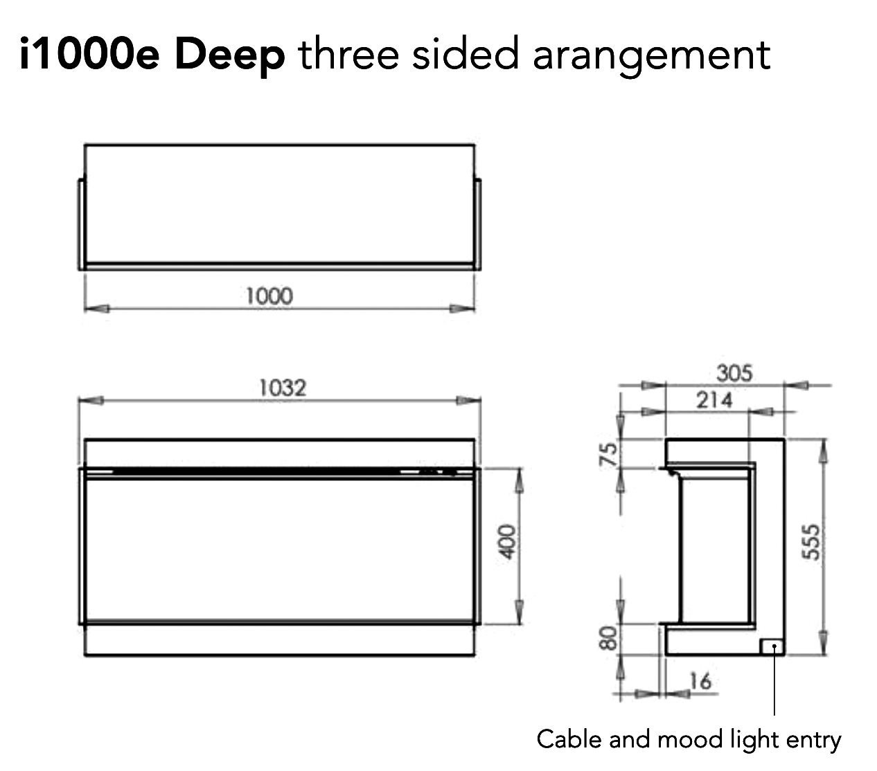 iRange i1000e Fire Dimensions